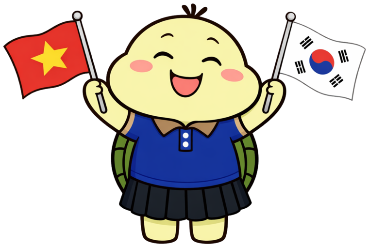 VKTALK mascot — cầu nối Việt Nam Hàn Quốc